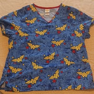 Wonder Woman Scrub Top